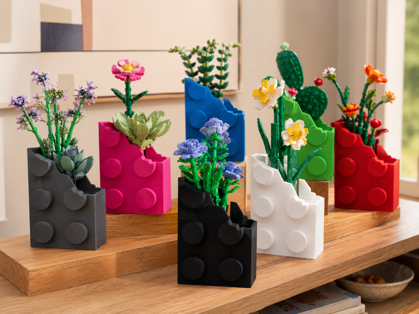 Triformia PlantBloq – Eco-Friendly Brick Style Planter | 3D Printed in the UK