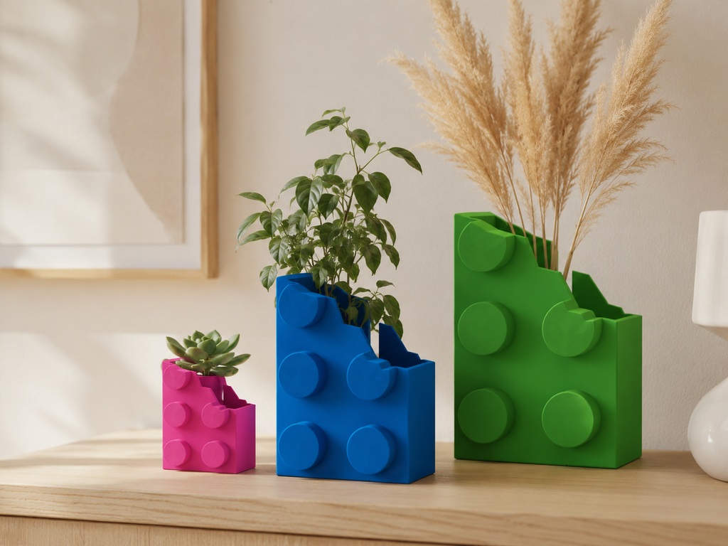 Triformia PlantBloq – Eco-Friendly Brick Style Planter | 3D Printed in the UK