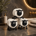 Sheep toilet roll holder trio arranged in a pyramid – 3D printed in the UK by Triformia