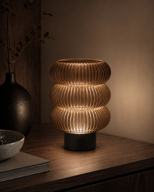 Lamp 019 | Sculptural Ribbed Table Lamp | Triformia