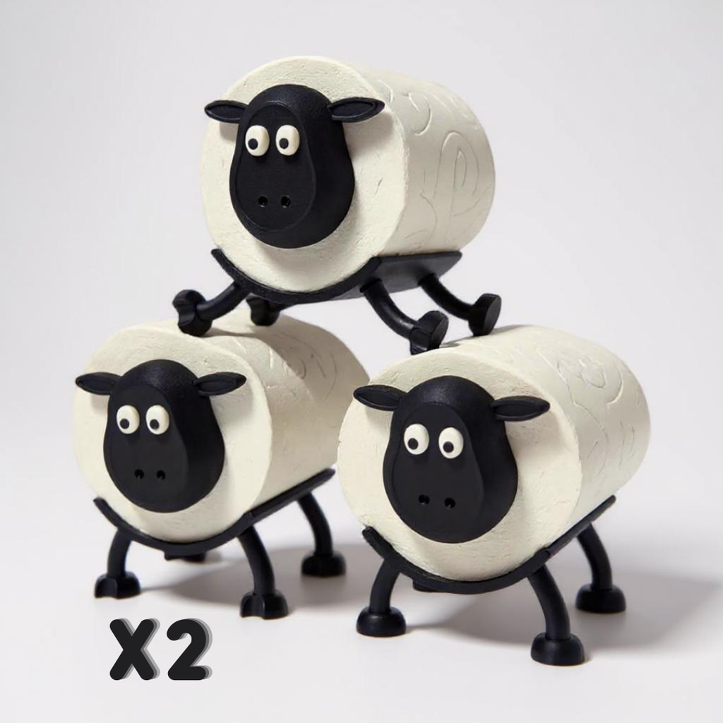 Sheep Toilet Roll Holder – 3D Printed Trio | Funny Bathroom Gift | Made in UK
