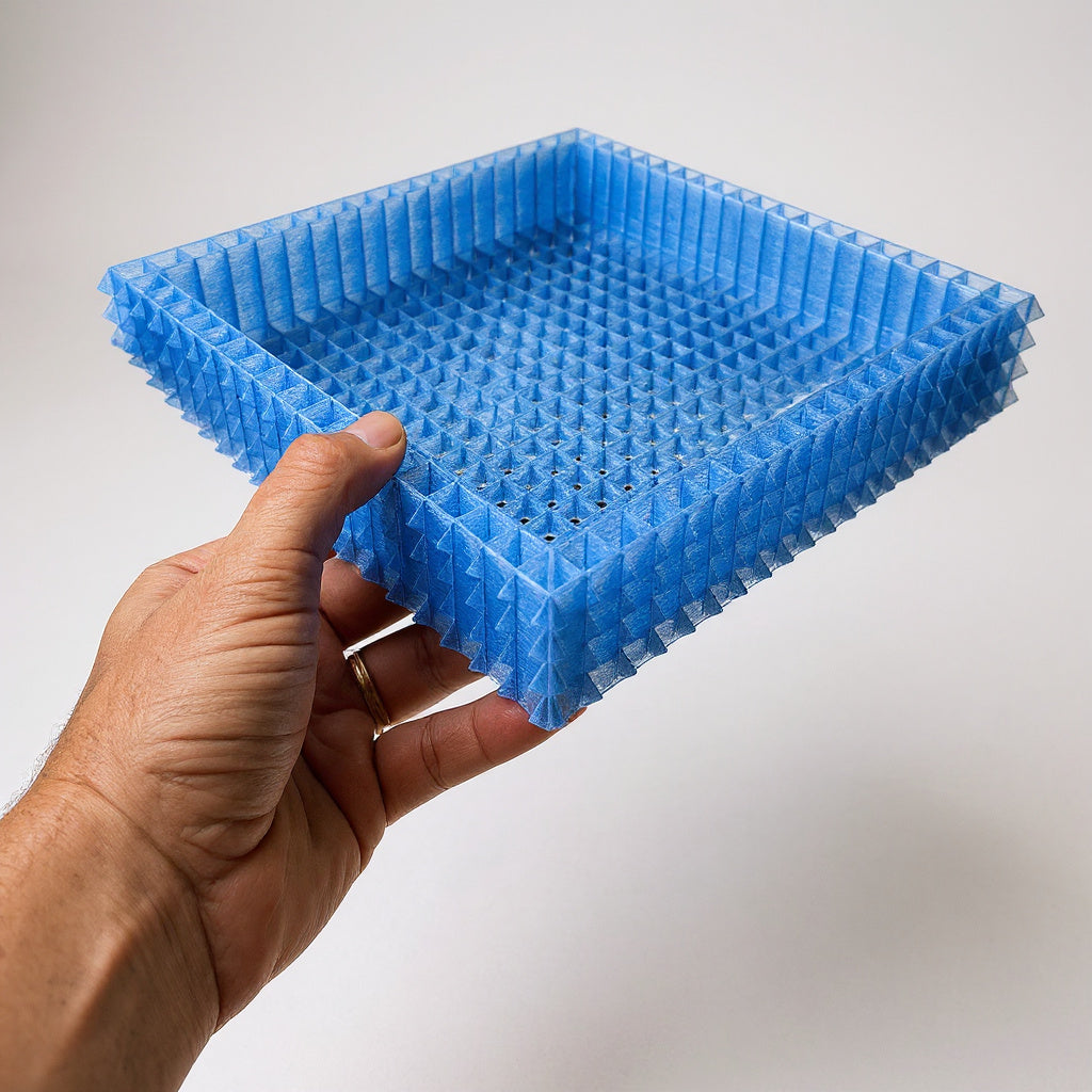 Prism | Geometric 3D Printed Tray in Silk Candy Blue PLA