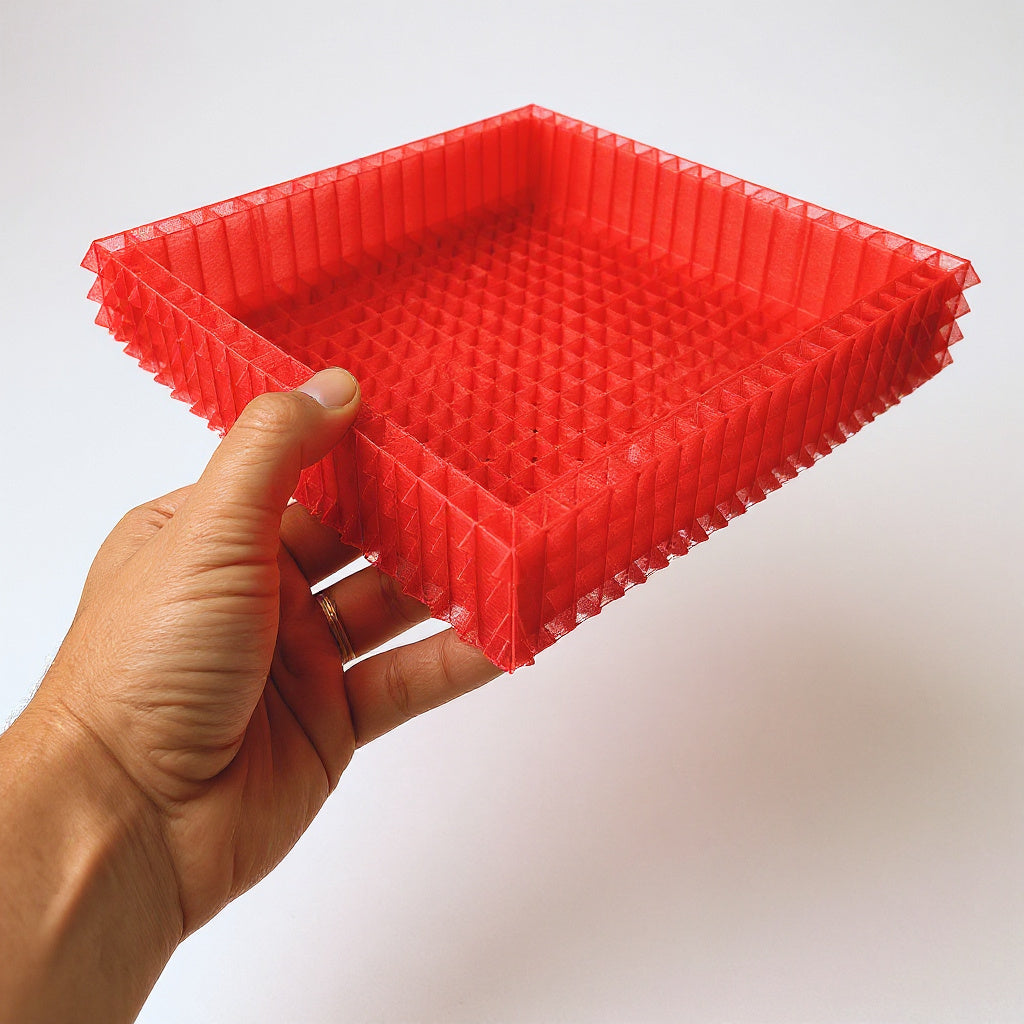 Prism | Geometric 3D Printed Tray in Silk Candy Blue PLA