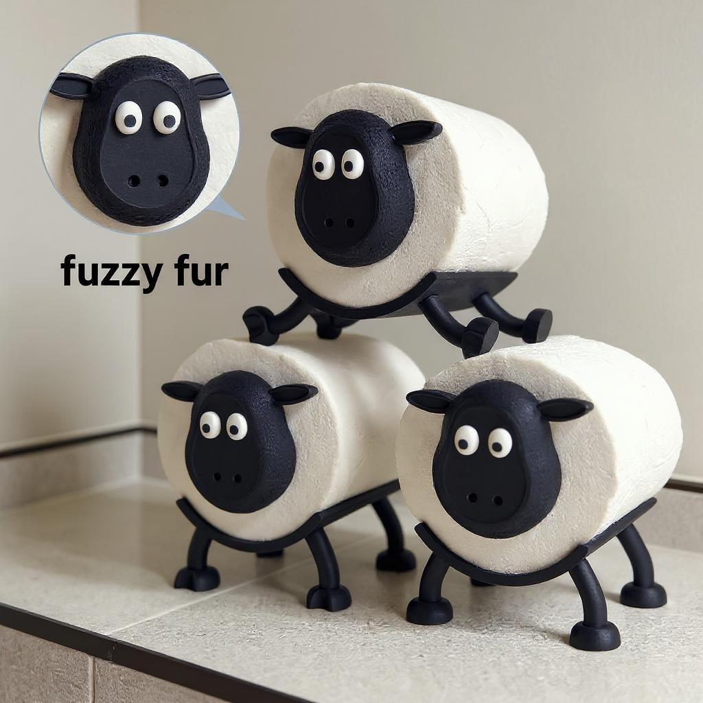 Sheep Toilet Roll Holder – Funny 3D Printed Bathroom Décor | Made in UK | Individual or Set of 3