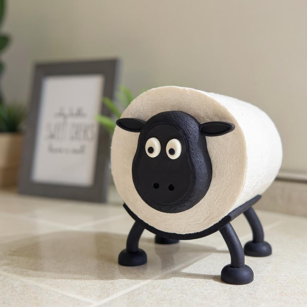 Sheep Toilet Roll Holder – Funny 3D Printed Bathroom Décor | Made in UK | Individual or Set of 3