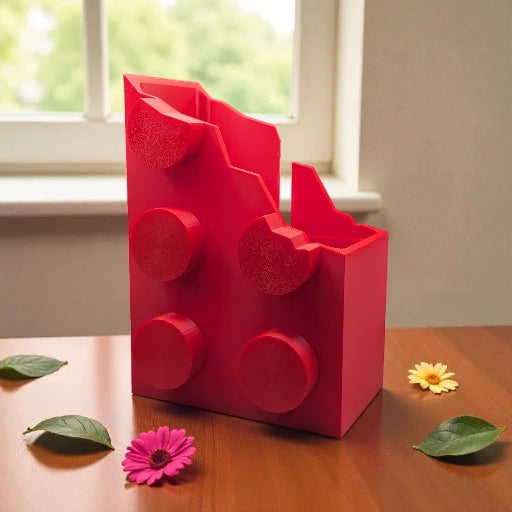 Eco-Friendly Building Brick Style Planter – Cornstarch PLA Pot with Drip Tray