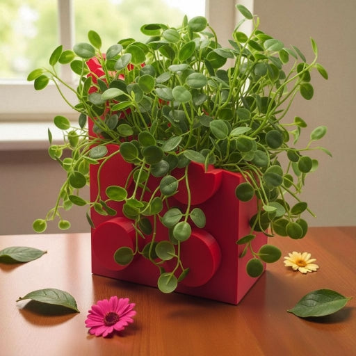 Eco-Friendly Building Brick Style Planter – Cornstarch PLA Pot with Drip Tray