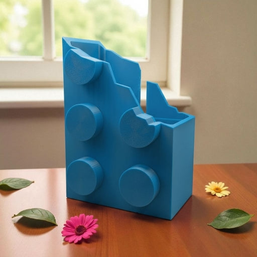 Eco-Friendly Building Brick Style Planter – Cornstarch PLA Pot with Drip Tray