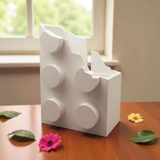 Eco-Friendly Building Brick Style Planter – Cornstarch PLA Pot with Drip Tray