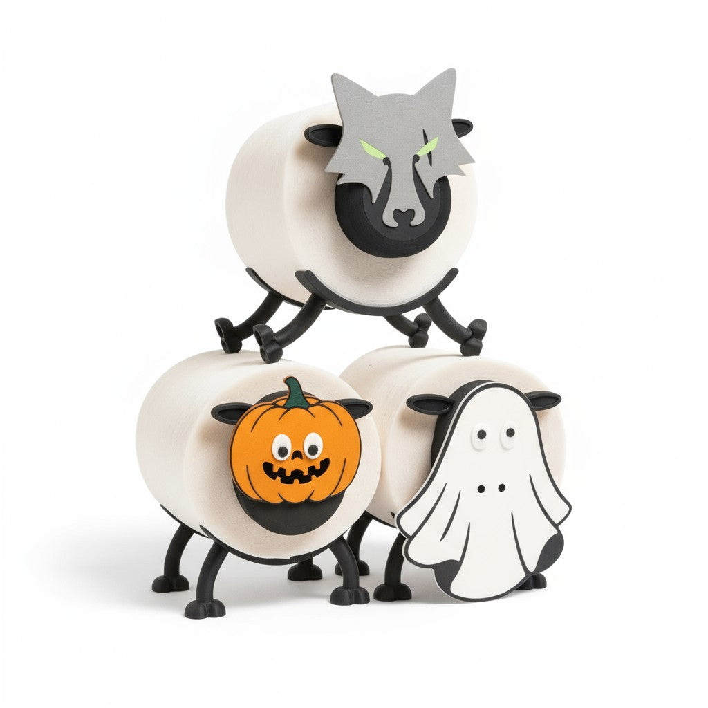 Limited Edition - Halloween Sheep Accessories – Ghost, Wolf & Pumpkin Masks