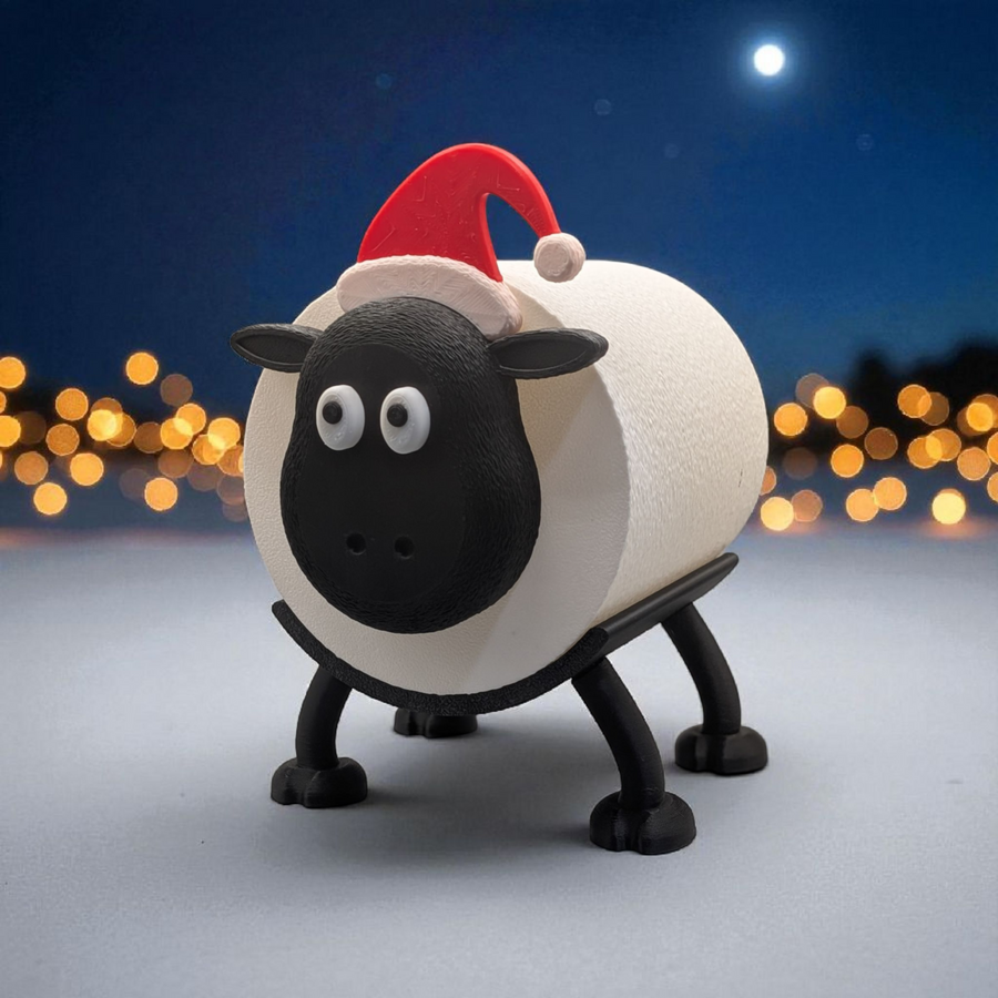Santa hat accessory pack, set of three, for Triformia sheep toilet roll holders