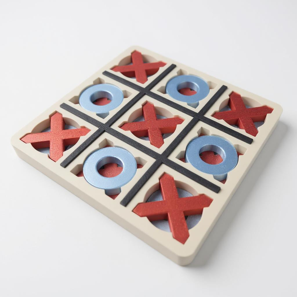 Stackable 0s & Xs Game – Minimalist Tic Tac Toe | 3D Printed Strategy Toy | Push-Fit Design